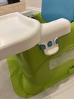 Munchkin Portable Travel Booster Seat High Chair W  Tray   Carry Bag Green blue