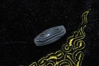 Authentic Large Ancient Banded Agate Stone Bead With Eye In Good Condition