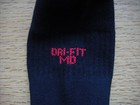Boys Nwt Nike Crew Socks 3prs Dri-fit White Black Red Swooshes Shoe Sizes 5y-7y
