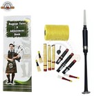 Scottish Highland Brown Bagpipe Fitted With Silver Mounts With Bag   Tutor Book