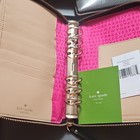 Kate Spade New York Black Leather Zip-around Ring Organizer Planner For Women