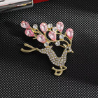Retro Deer Brooch Pin Rhinestone Animal Jewelry Accessory Women Gift