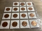 Collection Of  14  Great Britain Queen Elizabeth 2nd 1967 Unc Pennies