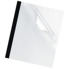 Fellowes Thermal Binding System Covers 120-sheet Cap 11 X 8 1 2 Clear black