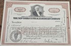3 Vintage New York Central Railroad Co  Stock Certificates  1960s