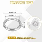 Metal O Rings Heavy Duty Round Ring Buckles 1 8 od 1 3 id 0 2 thick 6pcs
