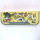 Vintage Florida Souvenir Pencil Case Zipper Vinyl Pouch Disney Hong Kong   read 
