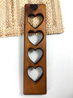 Vintage Wood Heart Wall Hanging 15  Cottagecore Decor 4 Hearts