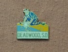 Vintage Deadwood  South Dakota Sd Gold Miner Panning Souvenir Lapel Pin