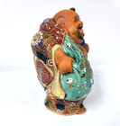 Vintage Japanese Kutani  Shichifuku Hotei Buddha Statue God Of Happiness 8 5in H