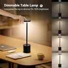 Cordless Metal Table Desk Lamp Touch Control Dimmable Night Light Rechargeable