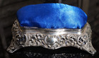 Victorian 1900   Sterling Silver Trinket Box With Pin Cushion Lid - 58 3g Silver