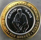 2002 The Mirage Las Vegas Danny Gans Casino Token  999 Fine Silver Strike  10