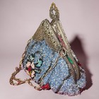 Antique Art Deco Micro Beaded Purse Czech Glass Floral Filigree Frame 1920s Bag
