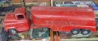 Vtg Red Metal Buddy L Texaco Gas   Oil Fueling Tank Collectible Model Toy Truck