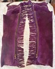 Vintage Suede Leather Fringed Purple Chaps Cowboy Rodeo Western 