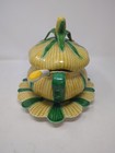 Faiancas Belo Vintage Ceramic Majolica Corn Tureen Platter 508 509 - Portugal 