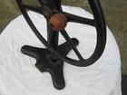 Antique  Primitive   Yarn Winder  Heavy   Cast Iron Three-leg Base