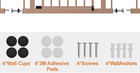 Keny 4 Pack Gray Baby Gate Wall Protector Wall Cups Pressure Mounted 1 5  Diam 
