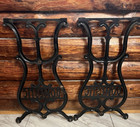 Vintage Treadle Sewing Machine Cast Iron Legs - Building Chairs   Tables