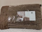 Hotel Collection Glint Full   Queen Quilted 3 Piece Coverlet Set Brown New