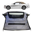 2005-14 Ford Mustang Convertible Soft Top W  Dot Approved Glass Window  Camel