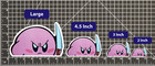 Kirby With Knife Sticker Decal -peeker Peeking- 4 Different Sizes 