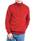  new - Polo Ralph Lauren Mens Classic 1 2 Zip Cotton Sweater - Red - S - Xxl