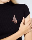 Vintage Crystal Christmas Tree Brooch Pin Jewelry Gift Accessories Christmas Gif