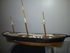 Vintage Sailboat And Antique Collectable Wooden Hand Carved Sailing Ship Model