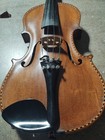 Antique Vintage Old Wood Violin And Coffin Case