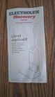 Electrolux Discovery Upright Vacuum Owner s Manual 947-882  english   French 
