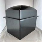 Adult Size Black Polymer Single Funeral Cremation Urn Burial Vault