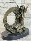 Bronze Sculpture Little God Fairy Angel Hand Made Statue Figurine Figure Artwork