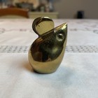 Vtg Solid Brass Mini Mouse Figurine Paperweight Sculpture