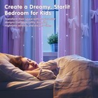 Curtains For Girls Kids Bedroom  Colorful Double Layer Star Cut Out Curtains For