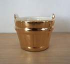 Antique Vintage Warranted 22 Carat Gold Cow Creamer Deer Bucket Egg Salt Shaker