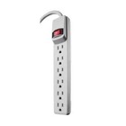 2 Ft Power Strip 6 Outlet Surge Protector Overload Protection Flat Plug 1pc