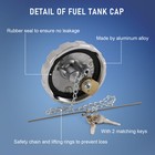 Fuel Tank Locking Gas Cap For Kenworth Peterbilt 3 1 2  Course Thread 5 5 Tpi