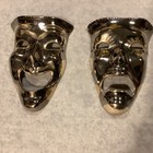 Vintage Solid Brass Mardi Gras Tragedy   Comedy Mask Wall Hang Decor 6    India