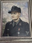 Wwii German Army Panzer Soldier Oil Painting Portrait
