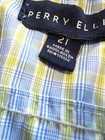 Perry Ellis Blue Green White Plaid Button Down Shirt Long-sleeve Boys Size 2t 