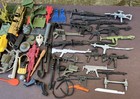 Vintage Gi Joe Arah Weapon Accessory Vehicle Parts Lot Guns Backpack Hasbro