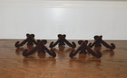 Lot 5 Faux Wood 2pc Plastic Easel Holder Stand Display Plate Picture Book Vntg 