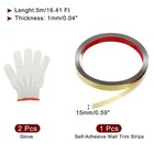 16 4ft X 0 59  Wall Molding Trim  Mirror Finish With Glove  Gold