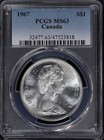 1967 Canada Silver Dollar Goose S 1 Pcgs Ms 63 Bu Unc