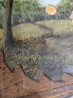 Vintage 1983 Farmhouse Scene  Oil Painting On A  7 1 4   Circular Saw Blade