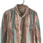 Western Outfitters Vintage 90s Men Large Brown Earth Tones Button Up 