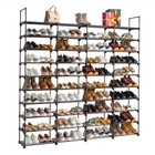 10-tier Metal Shoe Rack Large Capacity Shoe Organizer Storage Shelves Entryway