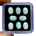 8 Pcs Australian Opal 7x5mm Oval Cabochon Aaa Quality Lab Created Gemstone Lot